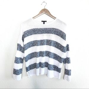 Eileen Fisher Organic Linen Stripe Knit Sweater